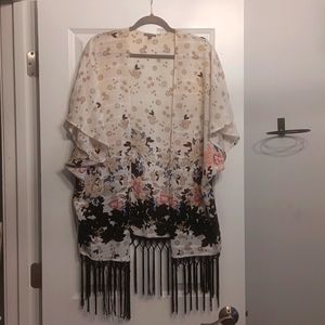 Charlotte Russe Fringe BOHO  Kimono small